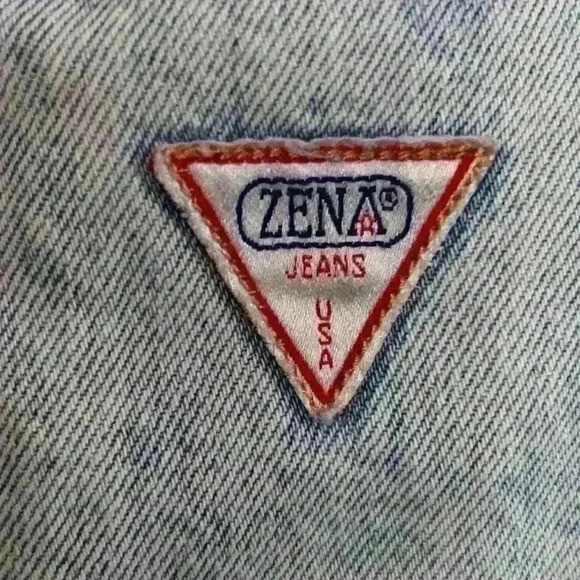 1980’s vintage Zena high waisted light acid wash jeans - Picture 3 of 4